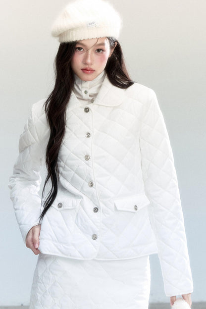 Classic Diamond Plaid Cotton Suit Coat Set-Up