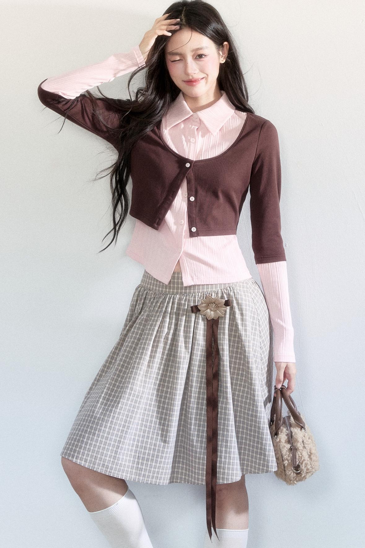 Butterfly Dream Cotton Knitwear Skirt Set-Up