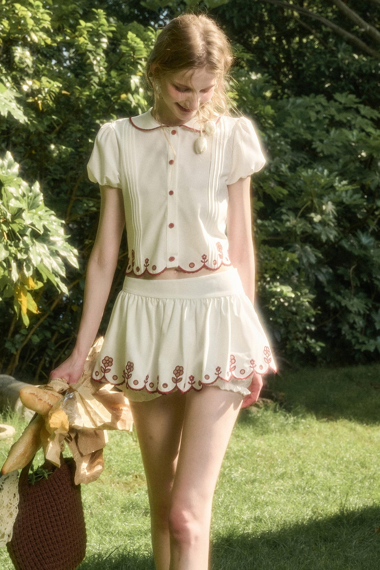 White Berry Lace Skirt Set-Up