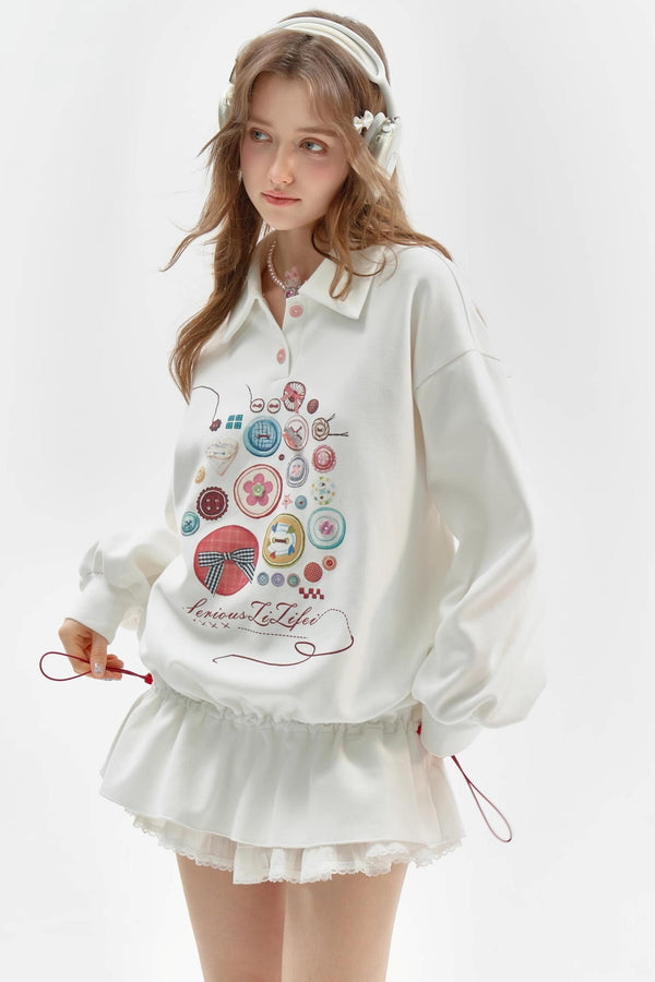 Vintage Buttoned Polo Dress