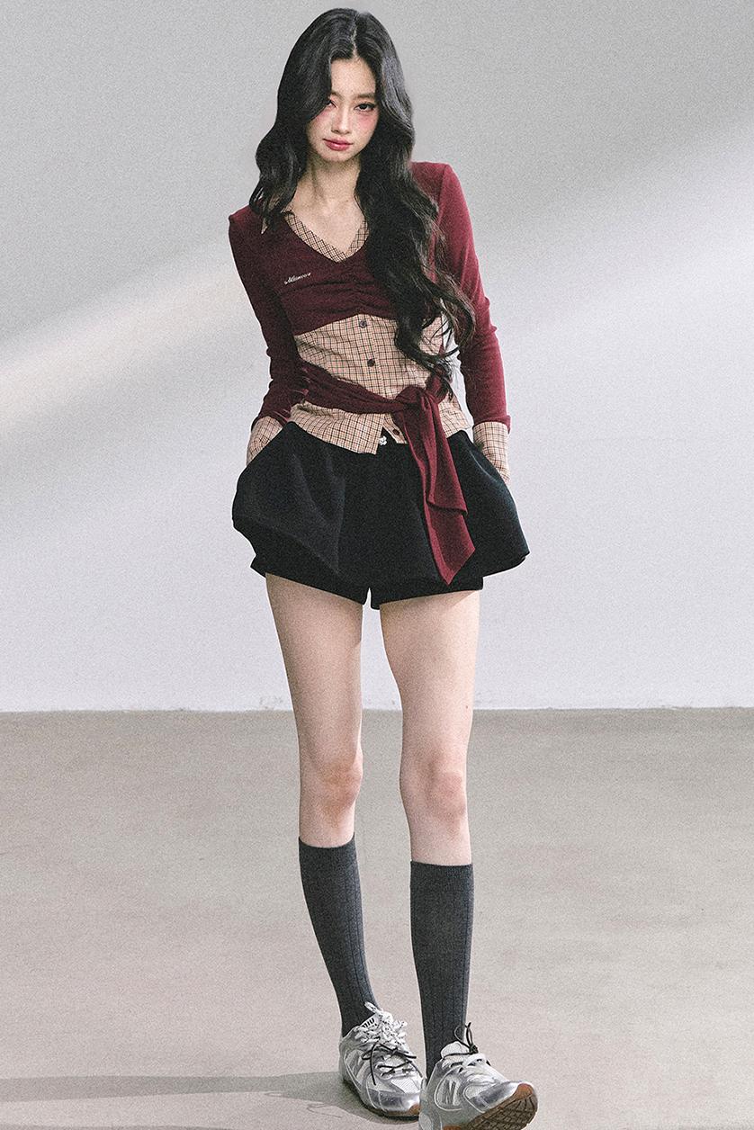 Sweet Strawberry V-Neck Top