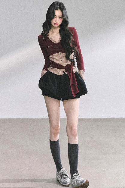 Sweet Strawberry V-Neck Top