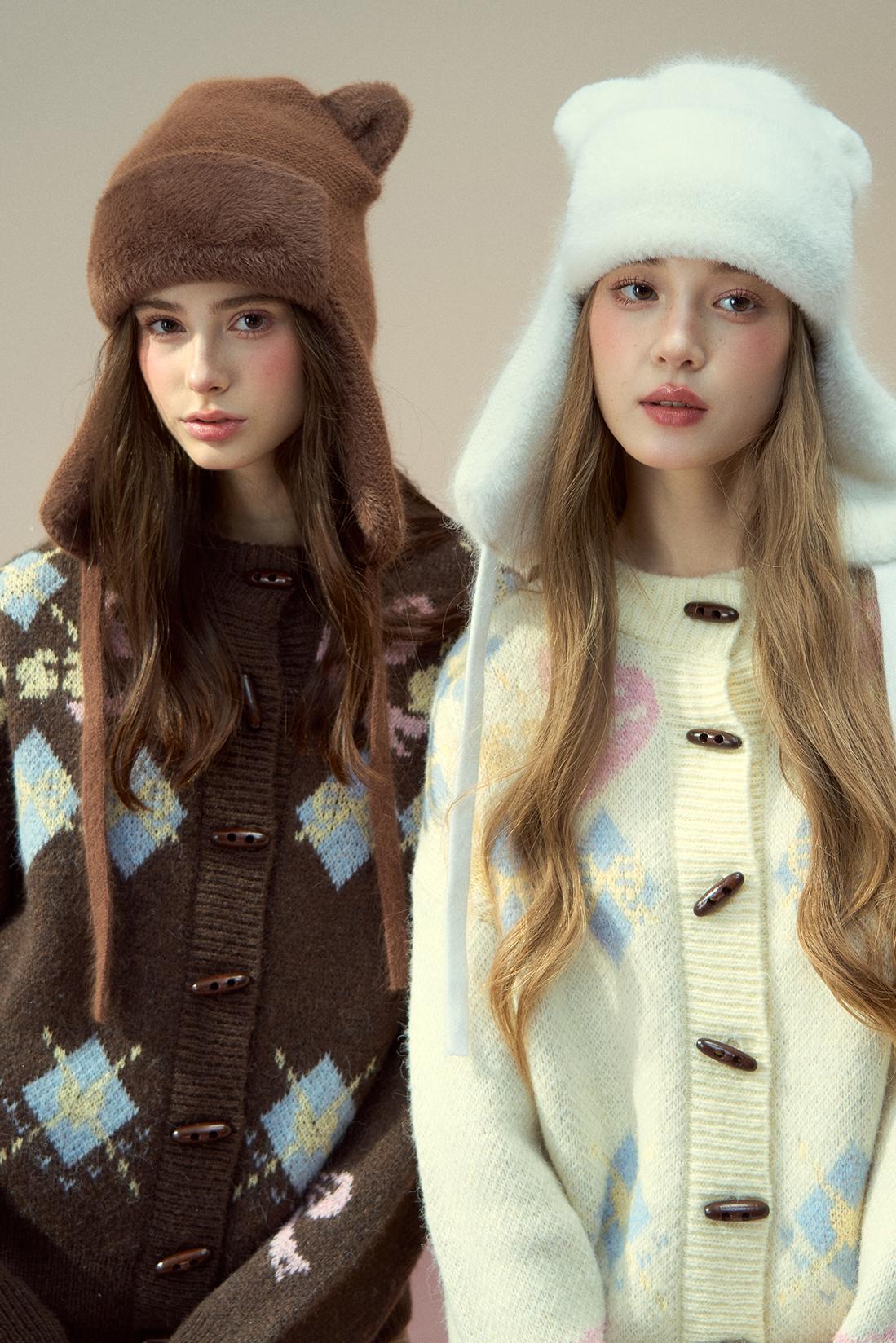 Plush Rabbit Fur Winter Hat