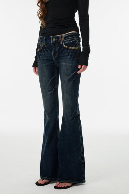 Blue Lightning Slimming Bootcut Pants