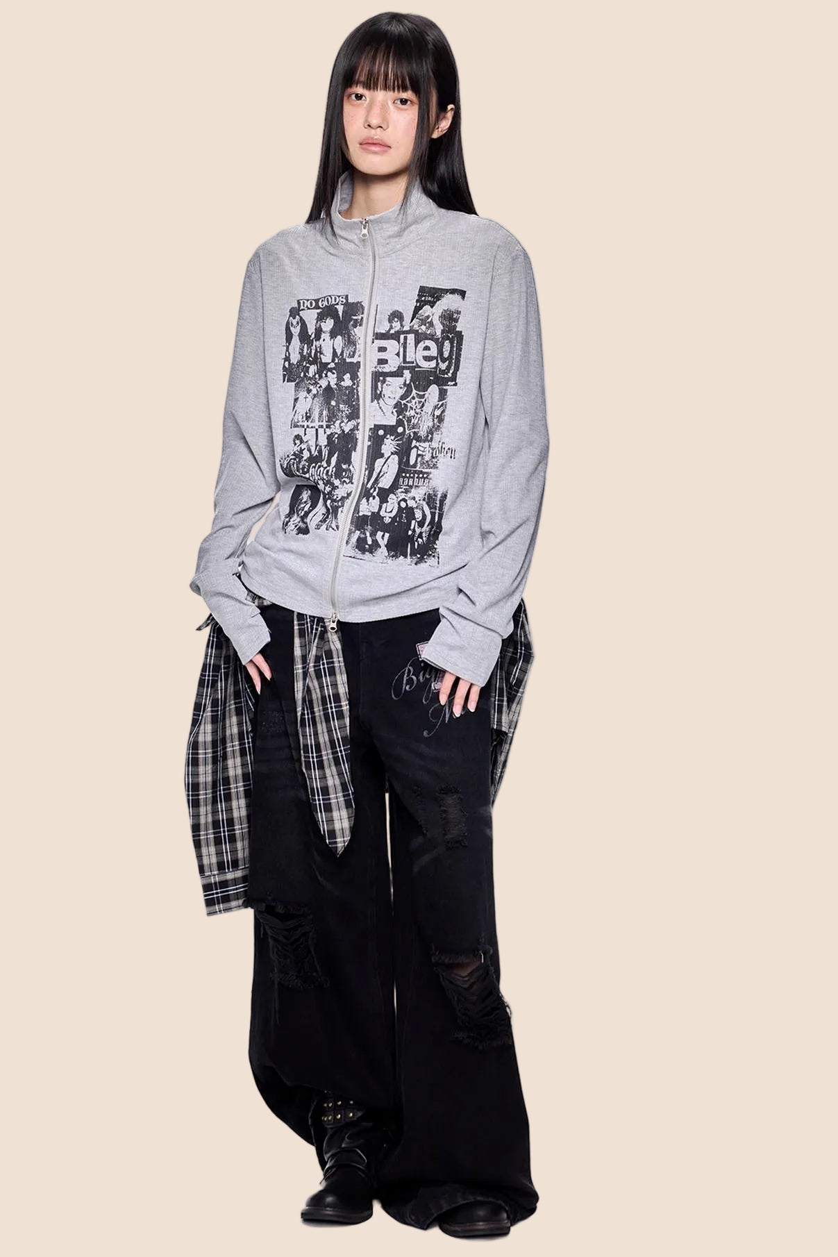 Vintage Printed Cardigan Top