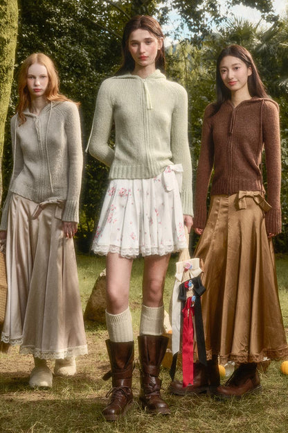 Veste à capuche Galaxy en mohair doux