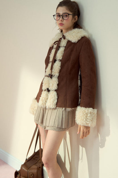 Vintage Suede Fur Jacket