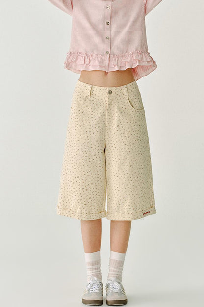 수월한 면 반바지 