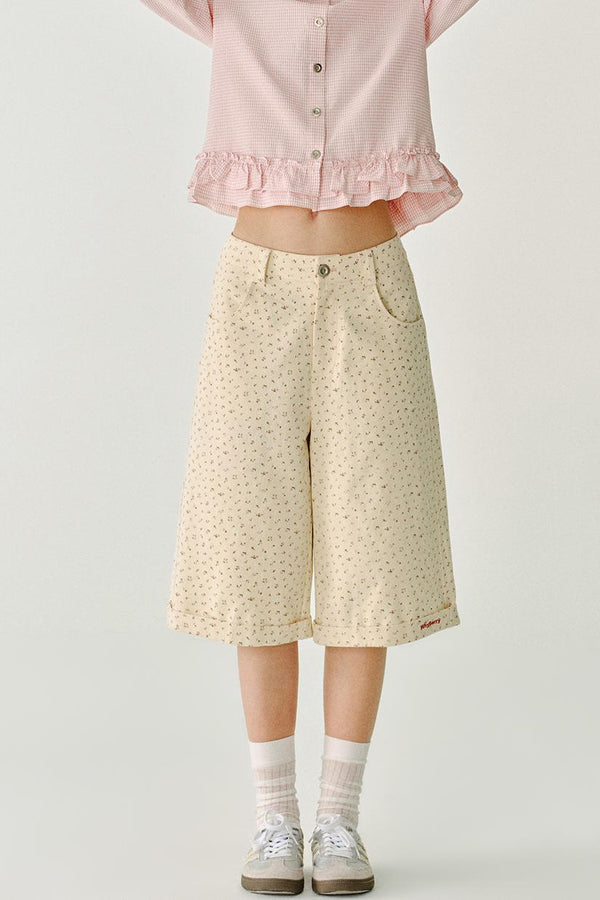 수월한 면 반바지 