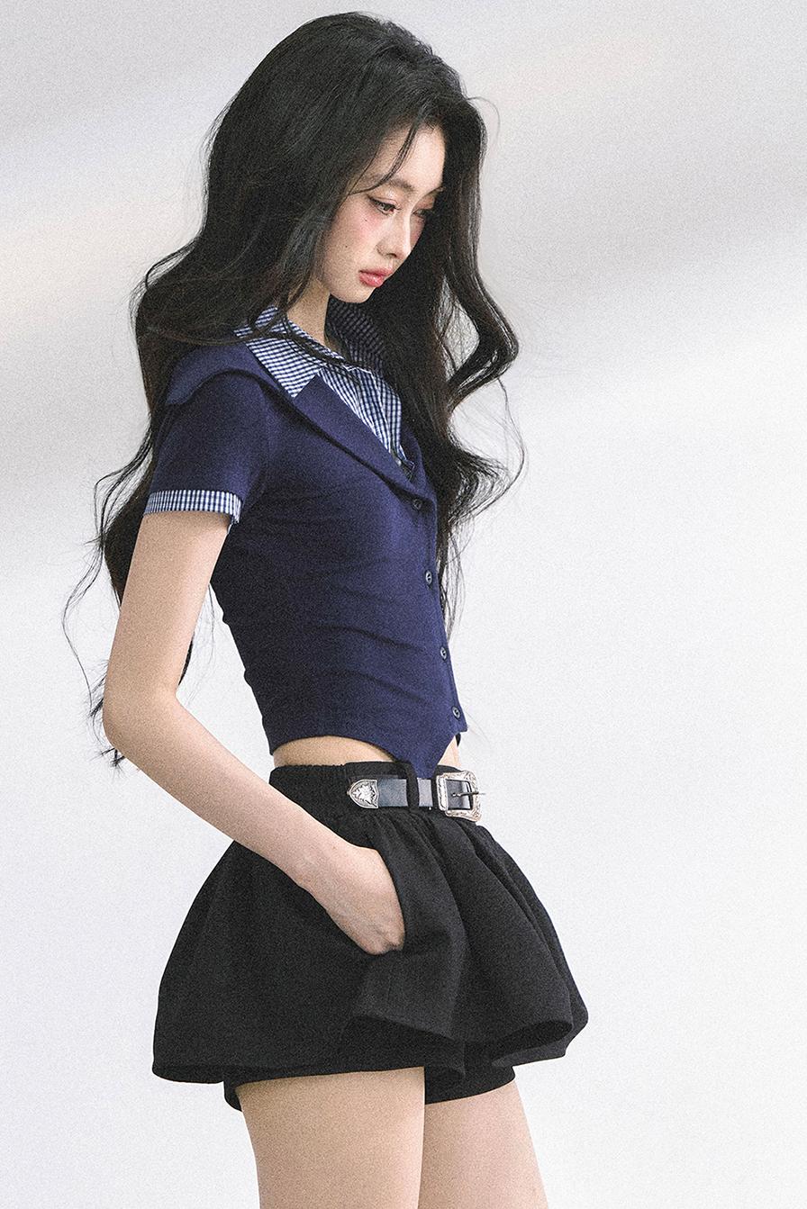 Autumn Nautical Plaid Polo Shirt