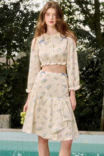 Sea Of Glass Cotton Skirt Set-Up