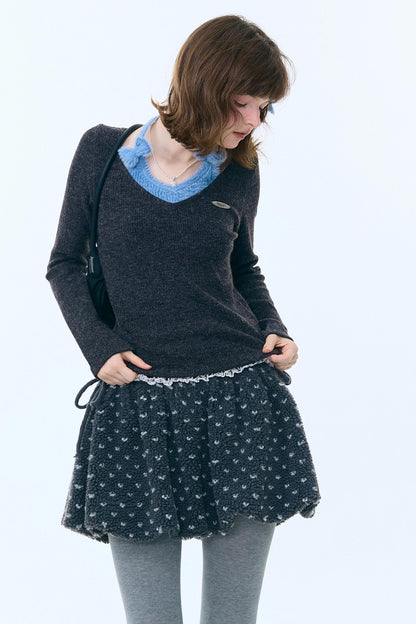 Bow Halter Knitted Top