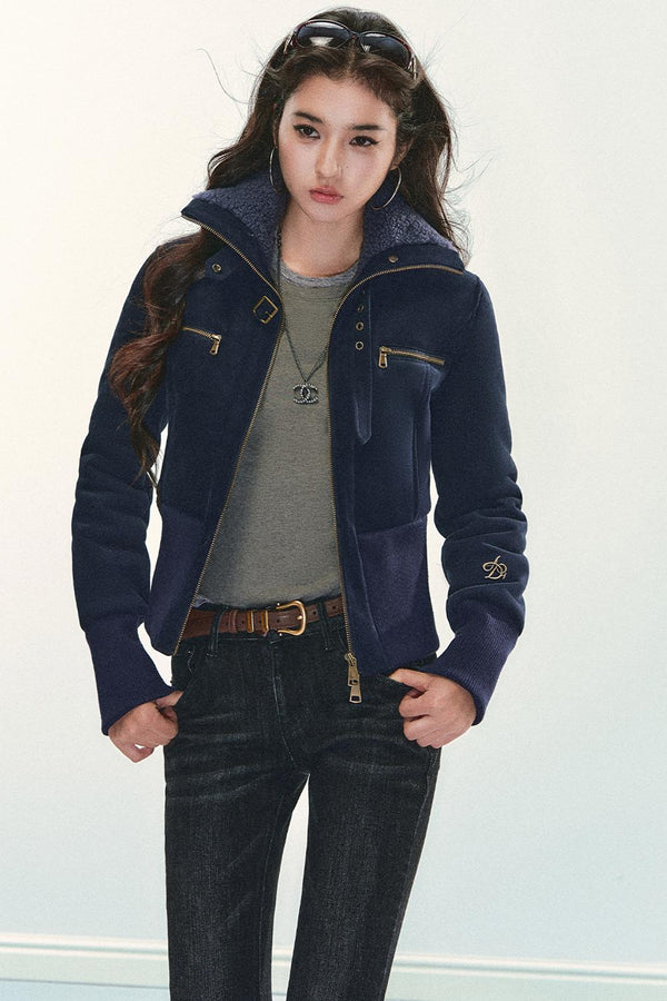 Retro Wool Motorcycle Jacket