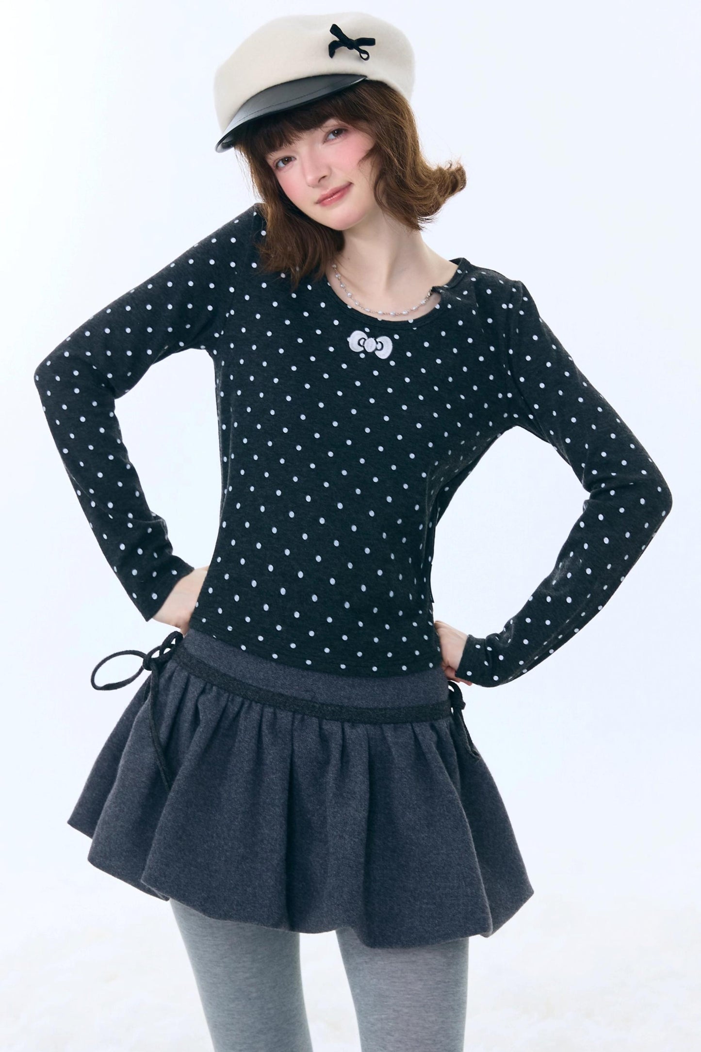 Polka Dot Knitted Top