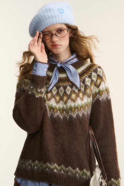 Asgony Dopamine Sweet Girl Knitted Beret