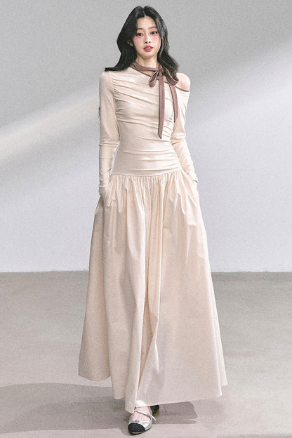 Autumn Waist Slimming Long Dress