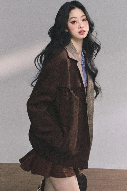 French Plaid Knitted Dress