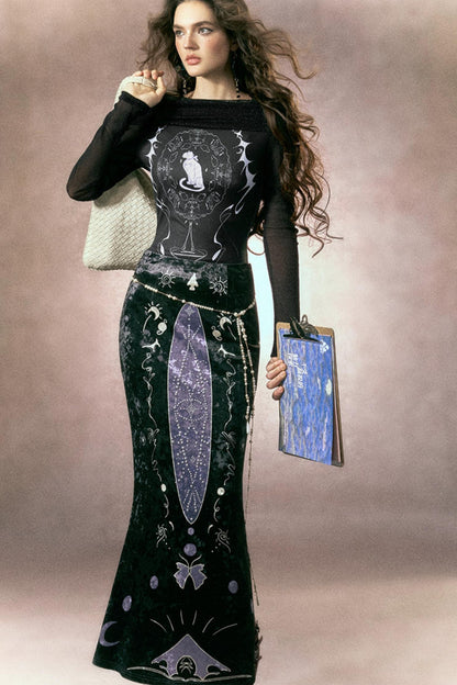 Hand-Painted Star-Wishing Blouse