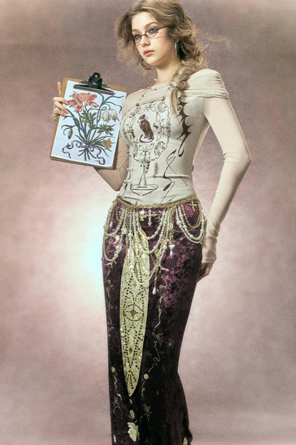 Hand-Painted Star-Wishing Blouse