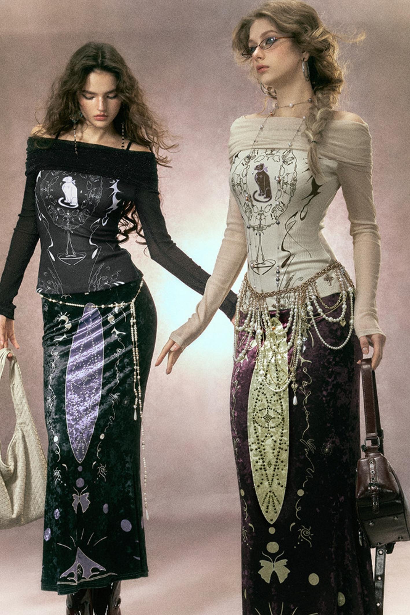 Hand-Painted Star-Wishing Blouse