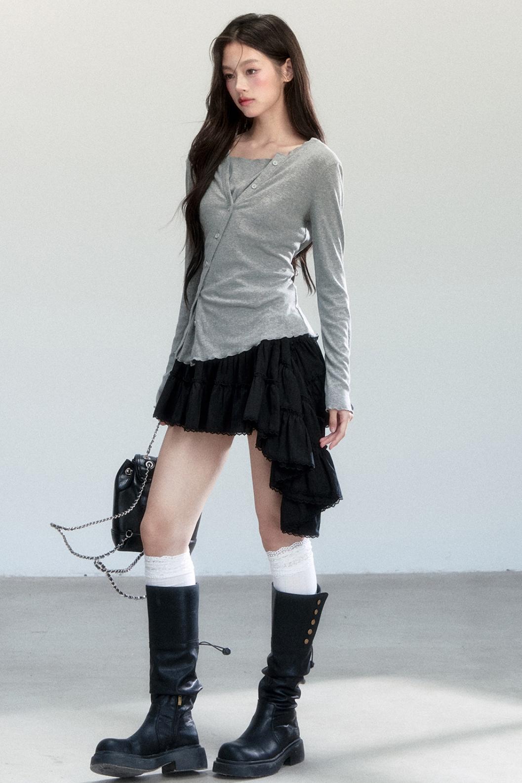 Fragile Layering Knitwear Top