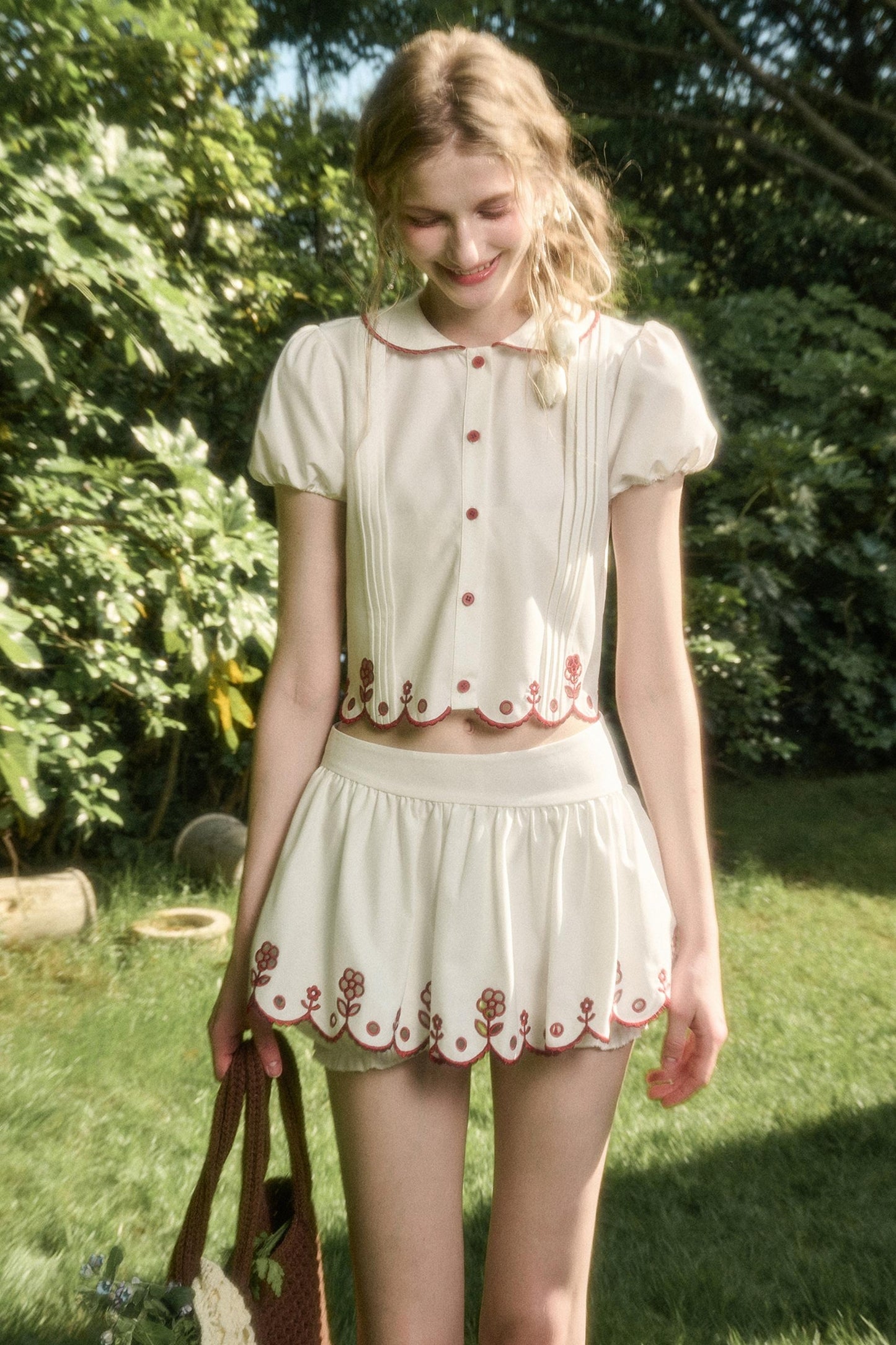 White Berry Lace Skirt Set-Up