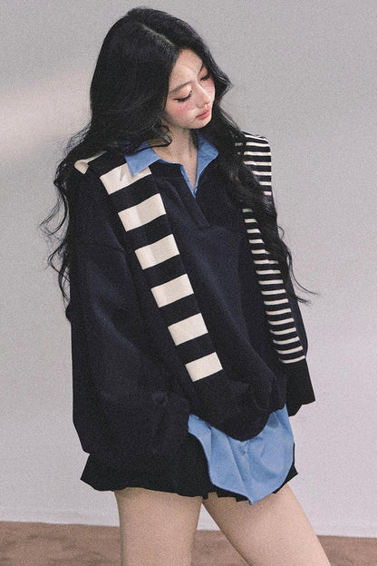 Gaozhi American Oversize Sweatshirt Set-Up