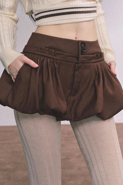 French Fluffy Autumn A-Line Skirt