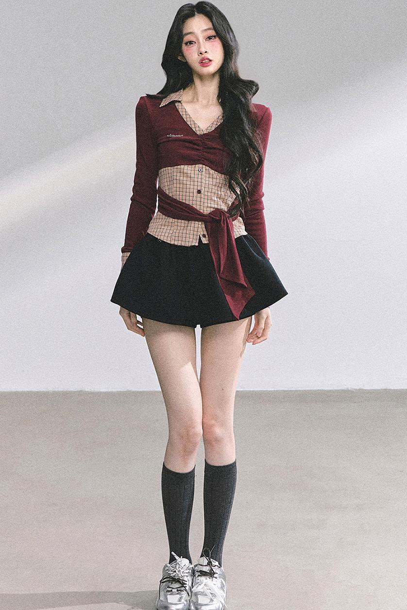 Sweet Strawberry V-Neck Top