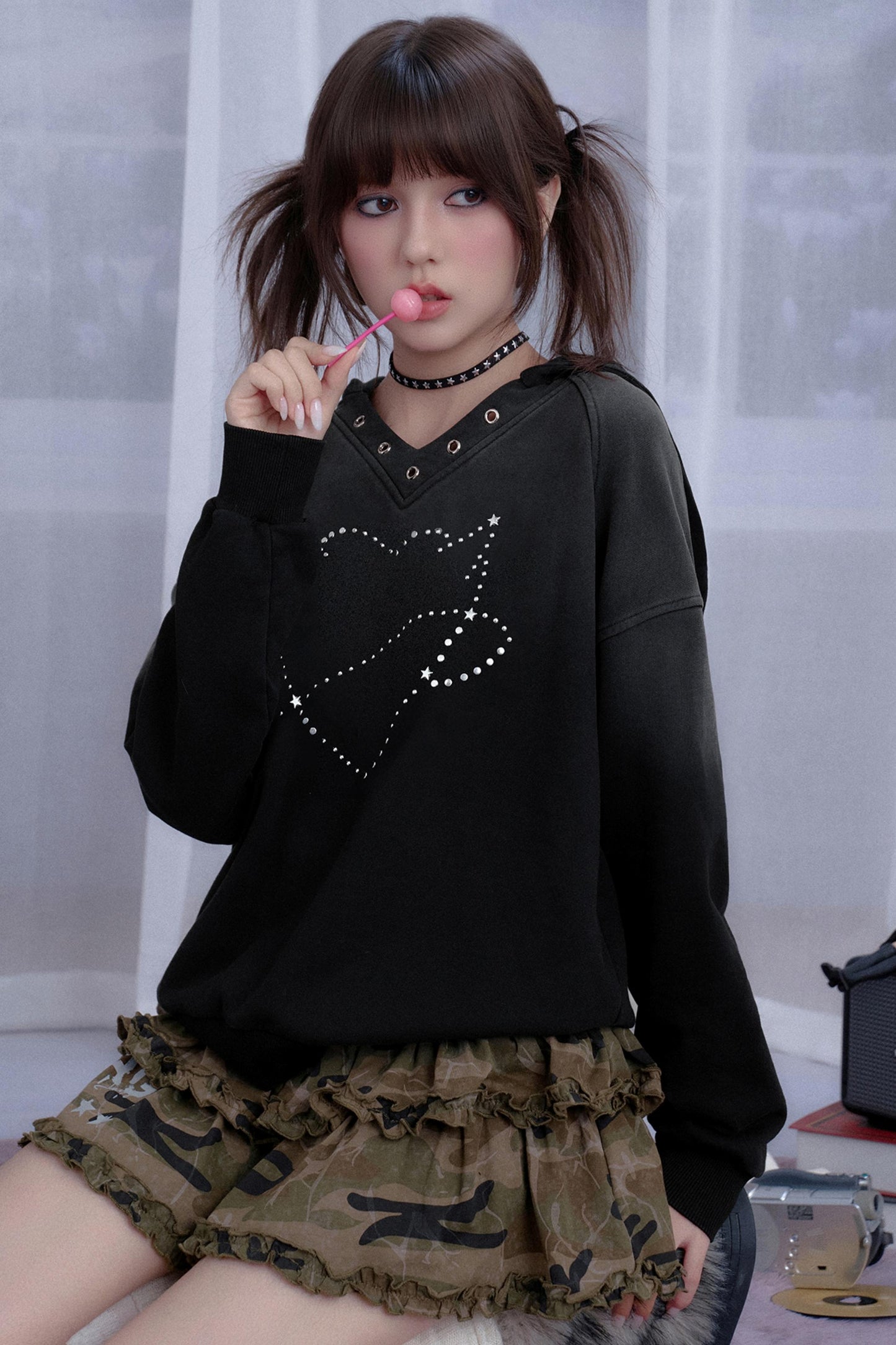 Black Diamond Hooded Sweatshirt Set-Up