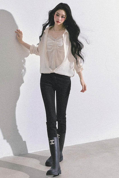 French Lace Womens Top