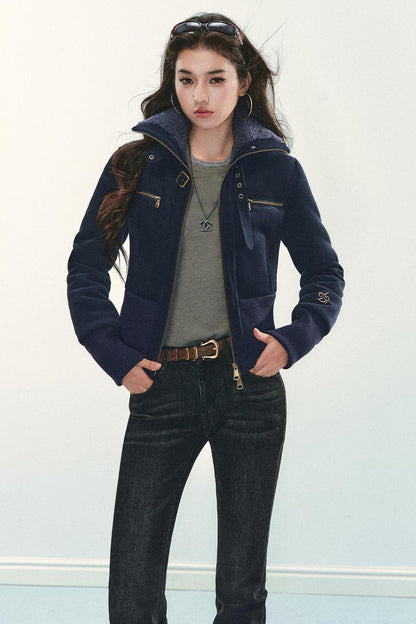 Retro Wool Motorcycle Jacket