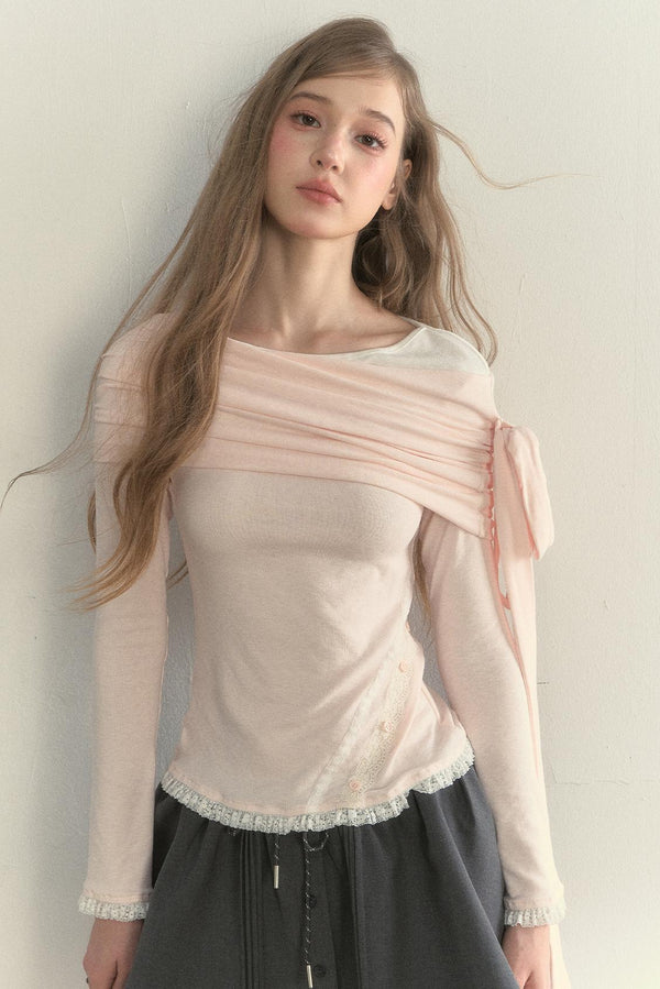 Retro Streamer Shoulder Top