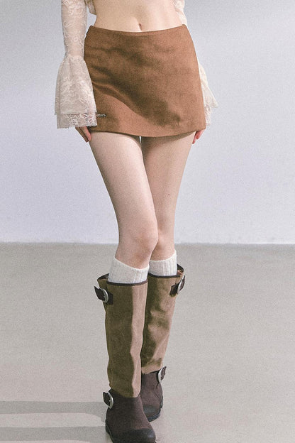 Autumn Woolen Suit Skirt Set-Up