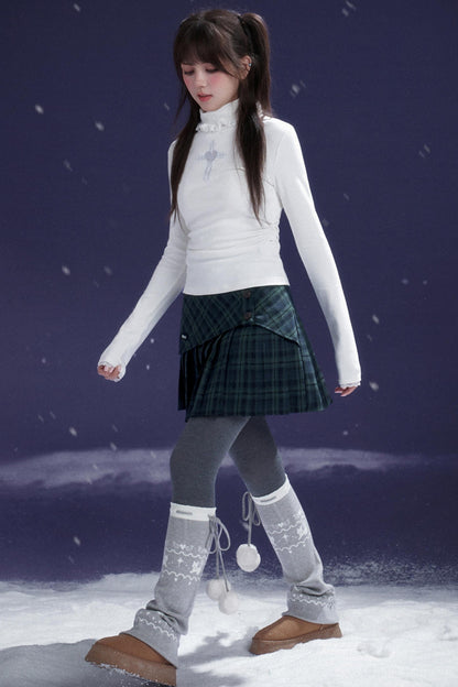 Romantic Green Pleated Skirt