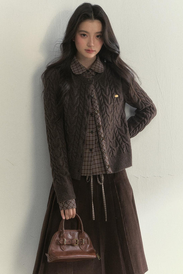 Sunset Pine Forest Wool Sweater