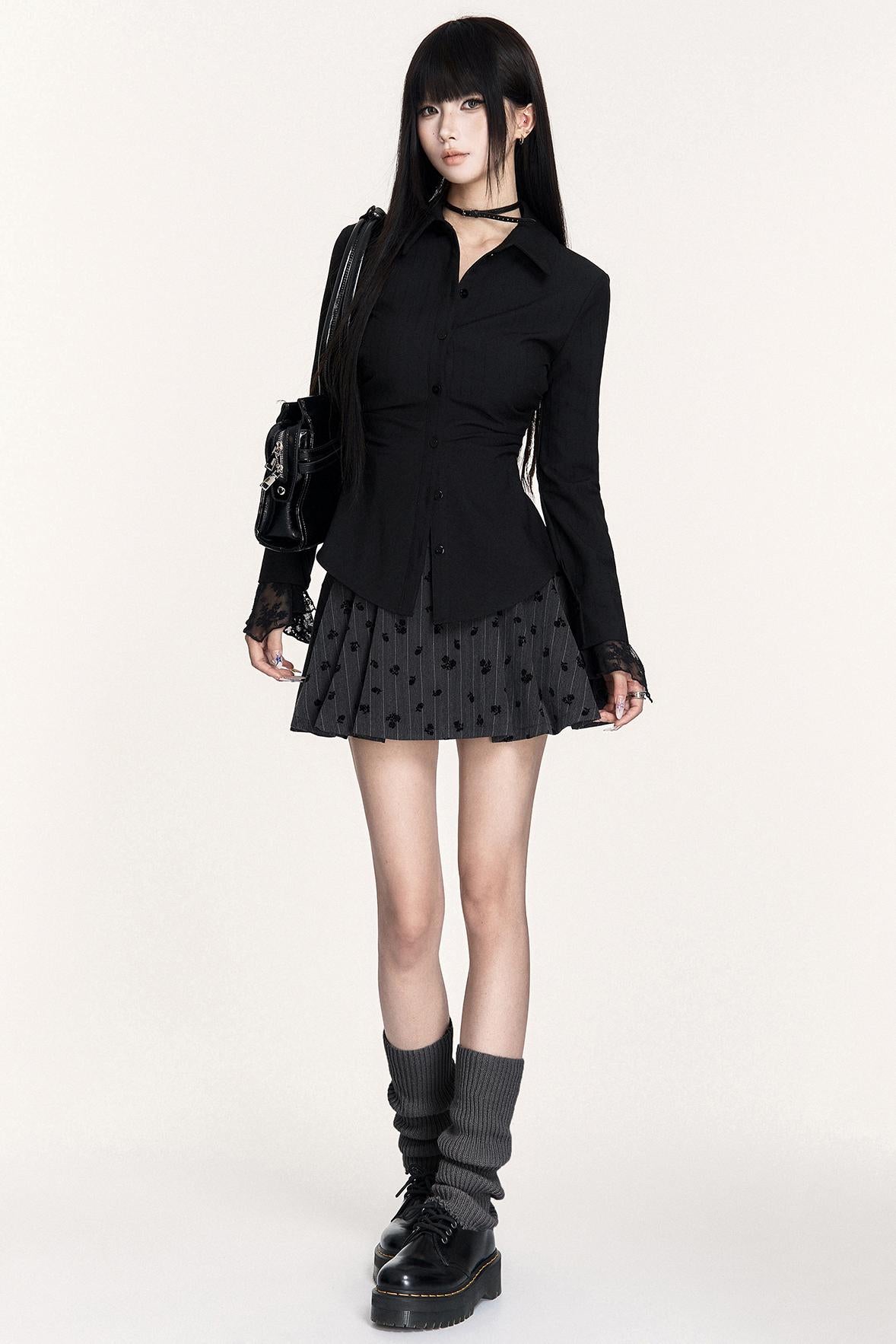 Rose Island High Waist Pleated Skirt