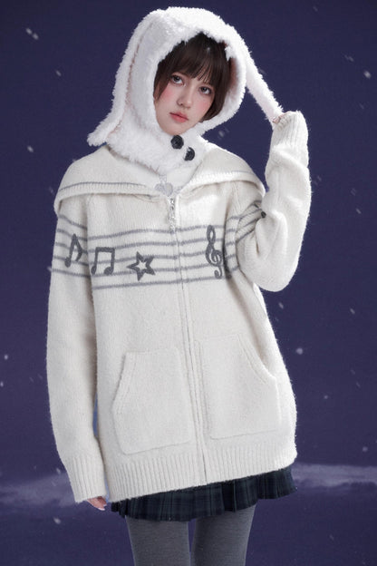 Sweet Cool Lapel Knit Sweater