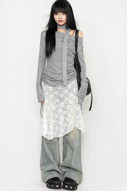 Vintage Tree Print Skinny Jeans