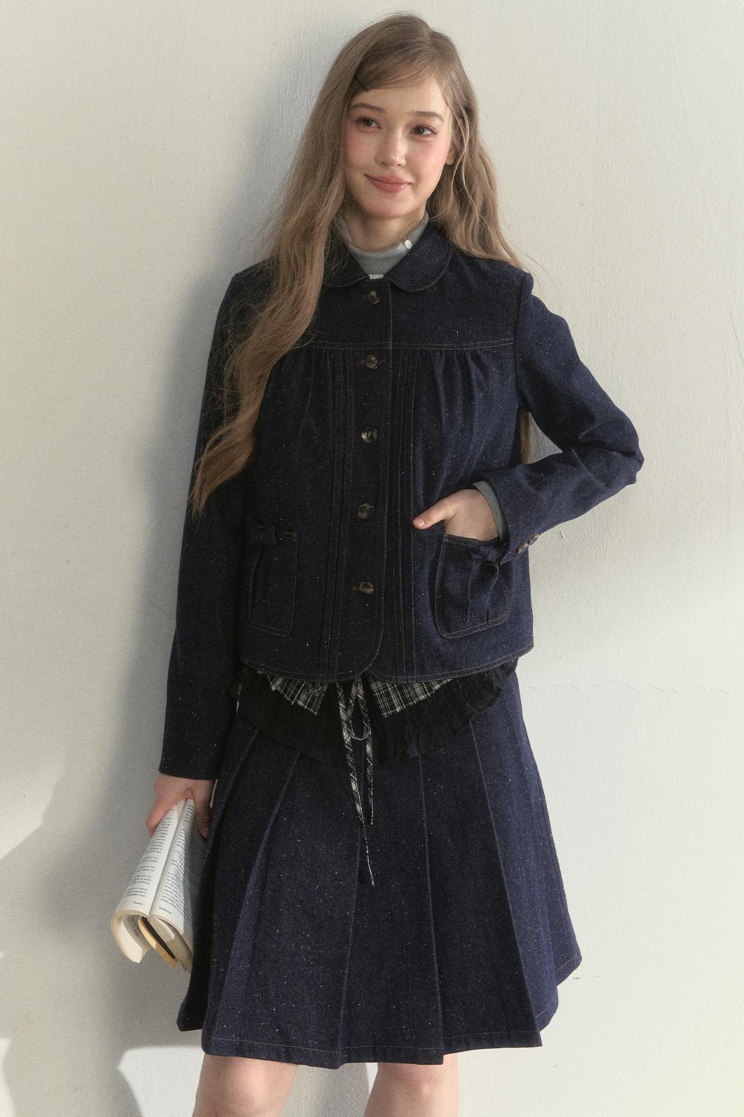 Retro Denim Quilted Jacket Set-Up