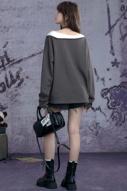 Vintage Punk Layered Sweatshirt