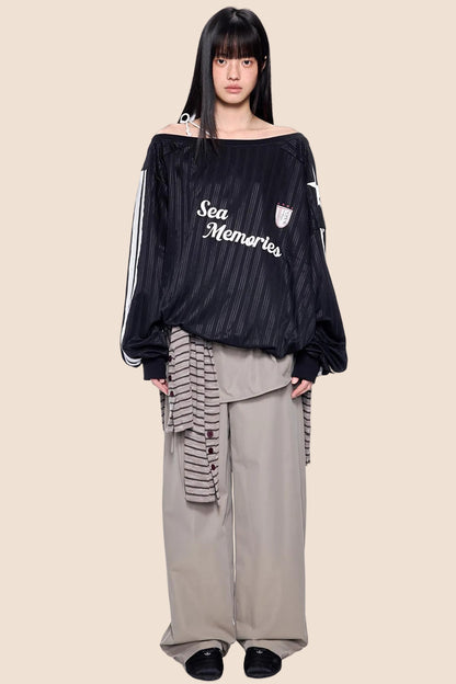 Retro Off-Shoulder Summer Top