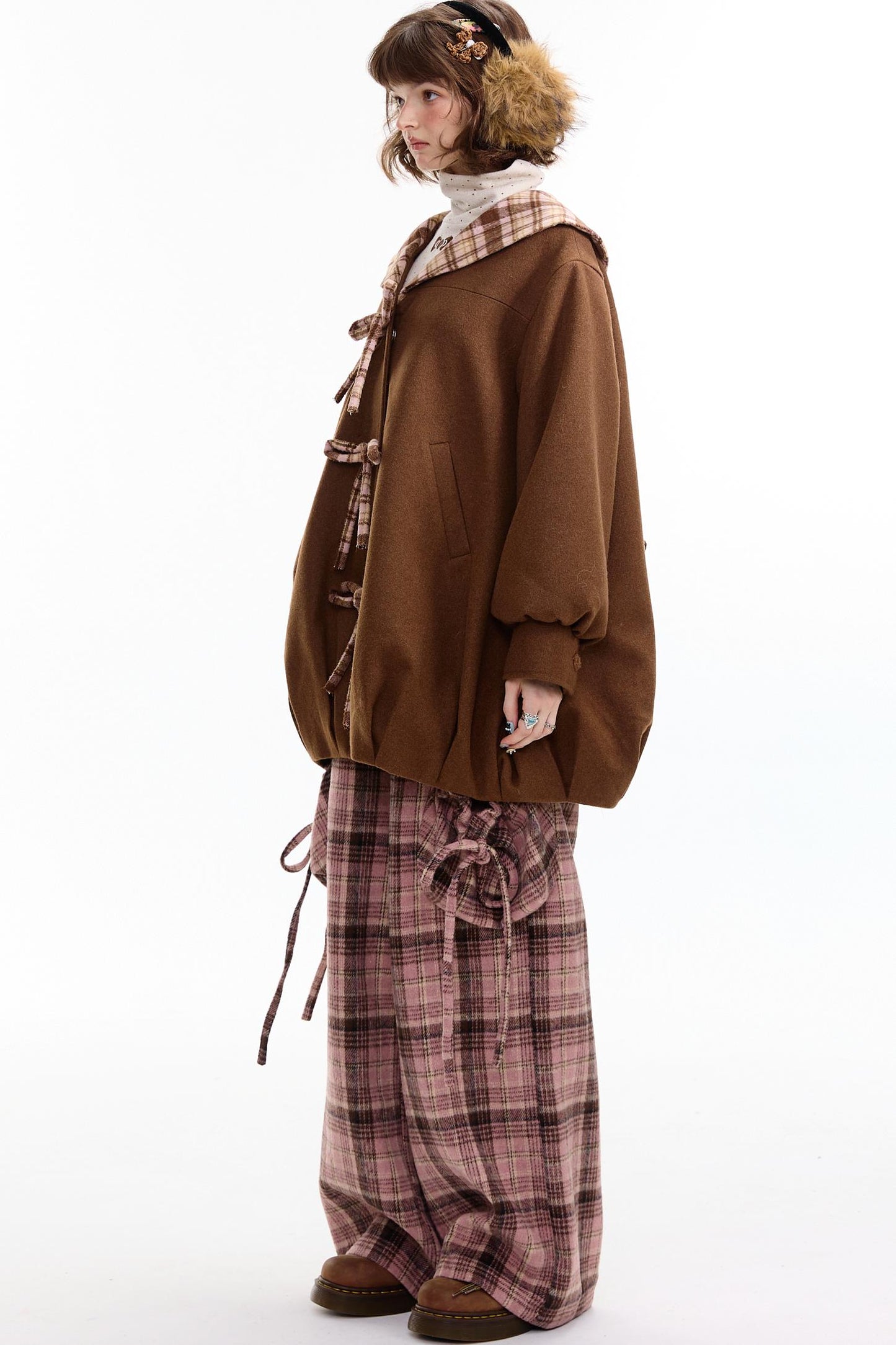 Autumn Doll Brown Woolen Coat