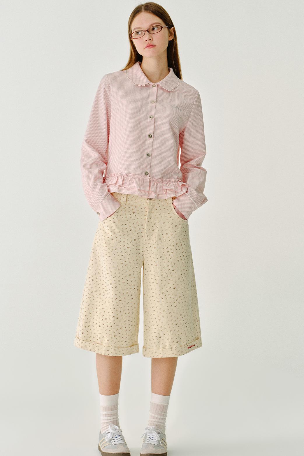 수월한 면 반바지 