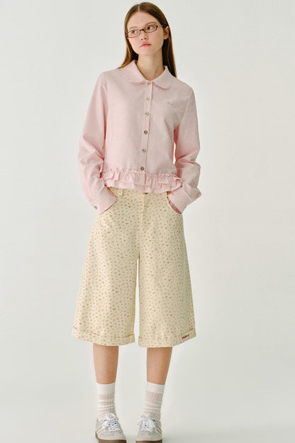 수월한 면 반바지 