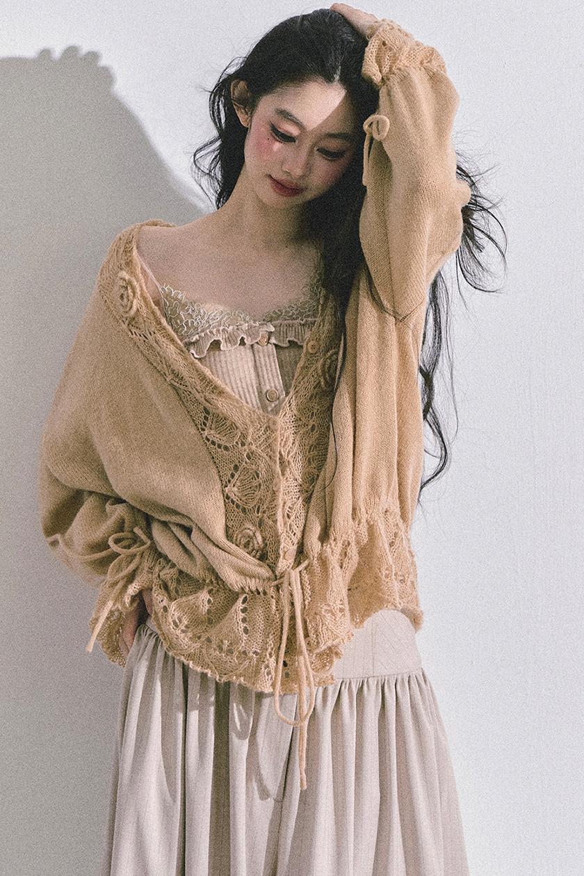 French Knitted Cardigan Sweater Jacket Set-Up