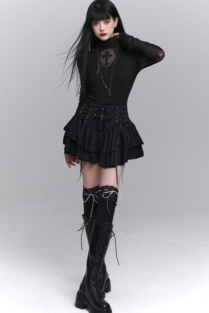 Gothic Black Slim Top