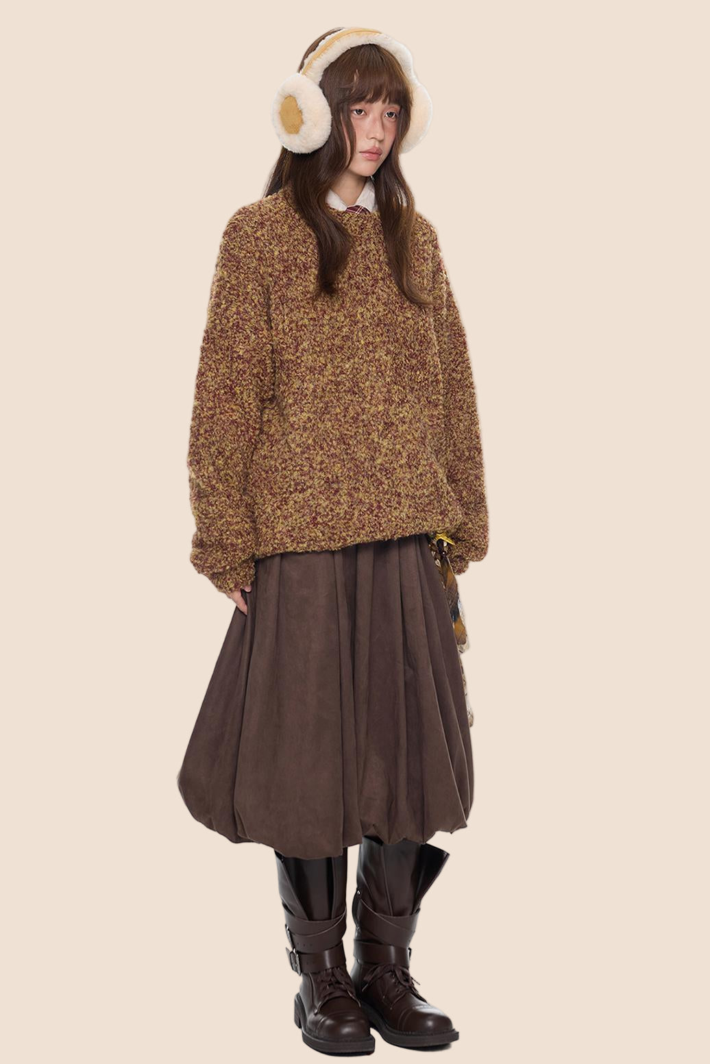 Vintage Knitted Crew Neck Sweater