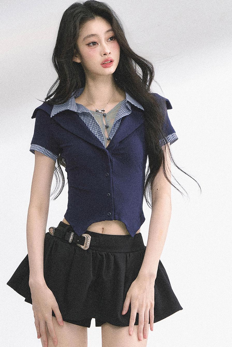 Autumn Nautical Plaid Polo Shirt