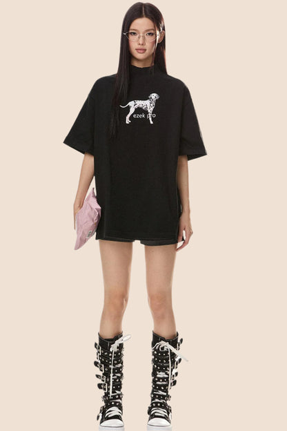 Dalmatian Print Crew Neck T-Shirt